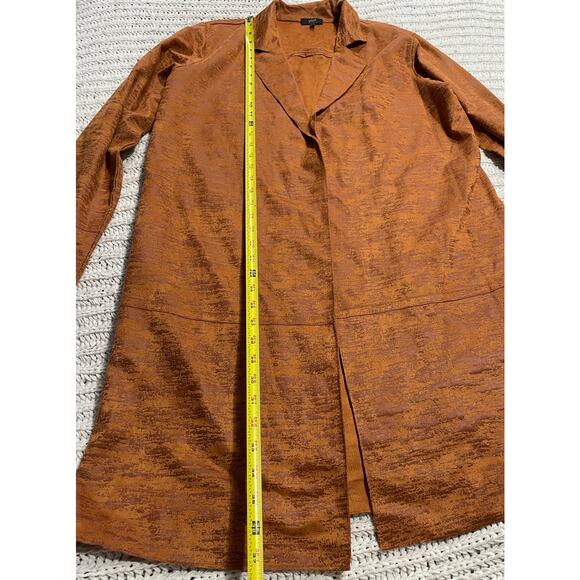 Yest The Netherlands Open Front Jacket Long Length Blazer Womens Size 8 Orange - Picture 5 of 15